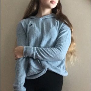 Abercrombie kids cozy blue long sleeve shirt with hood